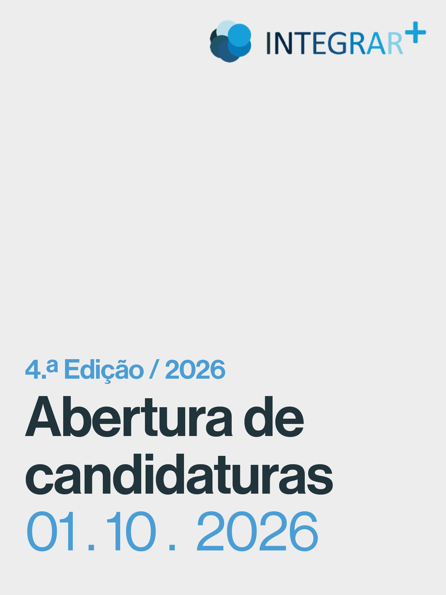 Abertura de candidaturas INTEGRAR+